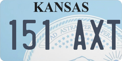 KS license plate 151AXT