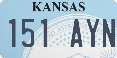 KS license plate 151AYN