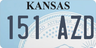 KS license plate 151AZD