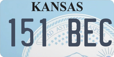 KS license plate 151BEC