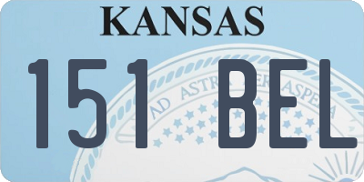 KS license plate 151BEL