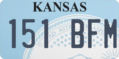 KS license plate 151BFM