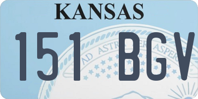 KS license plate 151BGV
