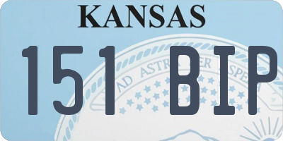 KS license plate 151BIP