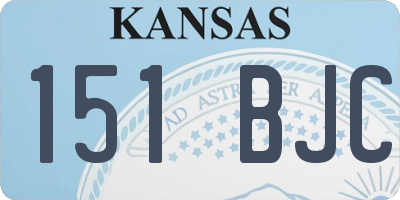 KS license plate 151BJC
