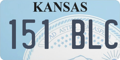 KS license plate 151BLC