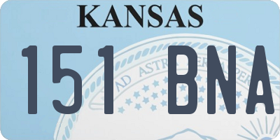 KS license plate 151BNA