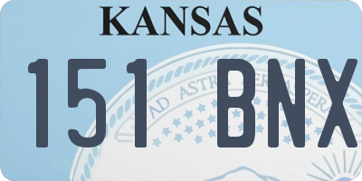 KS license plate 151BNX
