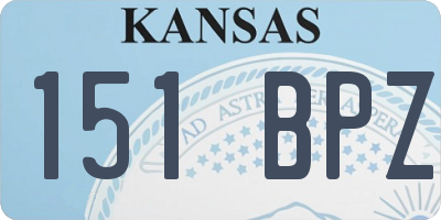 KS license plate 151BPZ