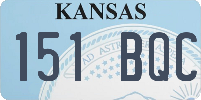 KS license plate 151BQC