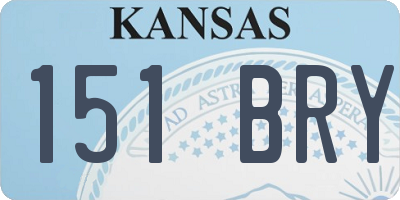KS license plate 151BRY
