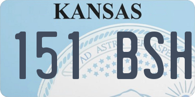KS license plate 151BSH
