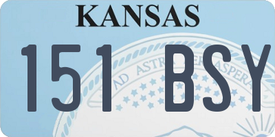 KS license plate 151BSY