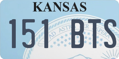 KS license plate 151BTS