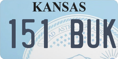 KS license plate 151BUK