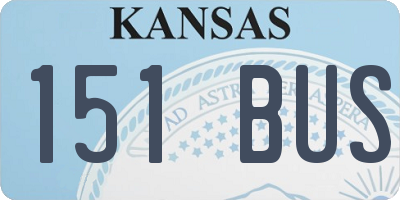 KS license plate 151BUS