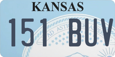 KS license plate 151BUV