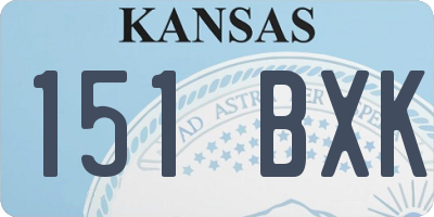KS license plate 151BXK