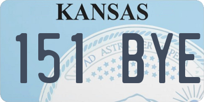 KS license plate 151BYE