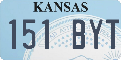 KS license plate 151BYT