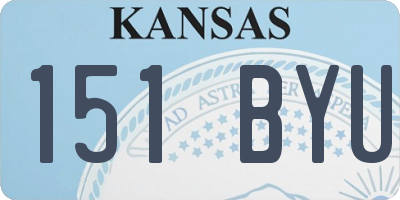 KS license plate 151BYU