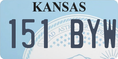 KS license plate 151BYW