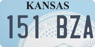 KS license plate 151BZA
