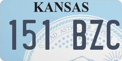 KS license plate 151BZC