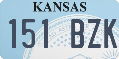 KS license plate 151BZK