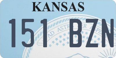 KS license plate 151BZN