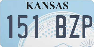 KS license plate 151BZP