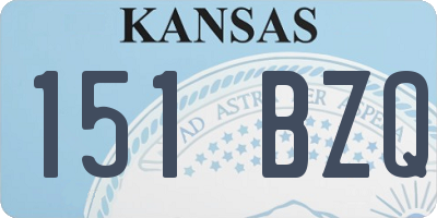 KS license plate 151BZQ