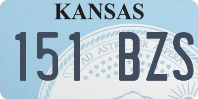 KS license plate 151BZS