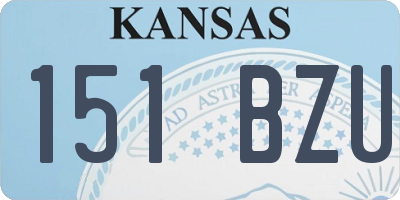 KS license plate 151BZU
