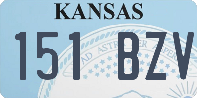 KS license plate 151BZV