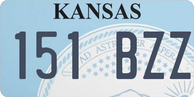 KS license plate 151BZZ