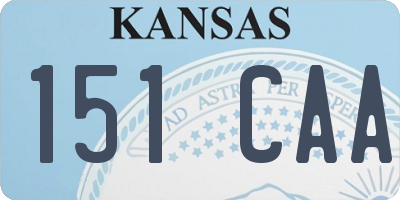 KS license plate 151CAA