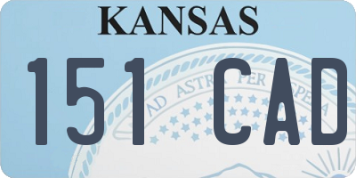 KS license plate 151CAD