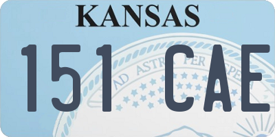 KS license plate 151CAE
