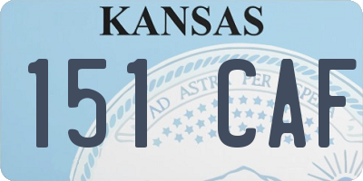 KS license plate 151CAF