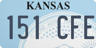 KS license plate 151CFE