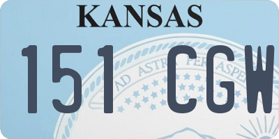 KS license plate 151CGW