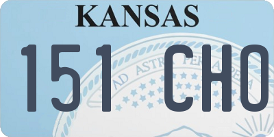 KS license plate 151CHO