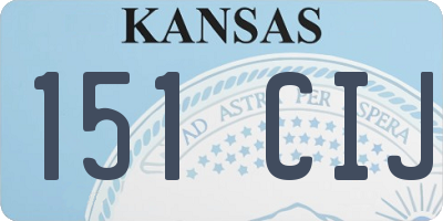 KS license plate 151CIJ