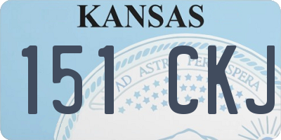 KS license plate 151CKJ