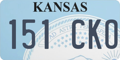 KS license plate 151CKO