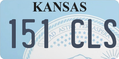 KS license plate 151CLS
