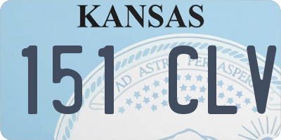 KS license plate 151CLV