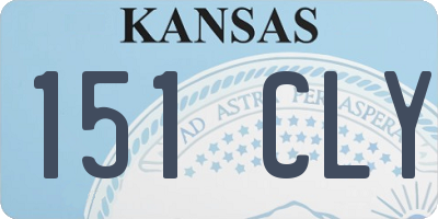 KS license plate 151CLY
