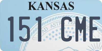 KS license plate 151CME